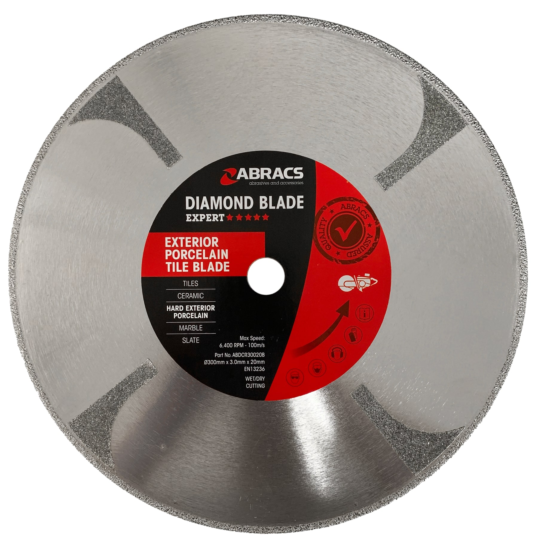 Abracs  300mm x 3.0mm x 20.0mm Brazed TILE BLADE 