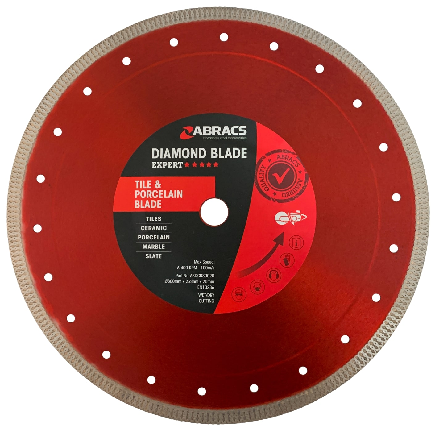 Abracs  300mm x 3.0mm x 20.0mm X-Tech TILE BLADE 