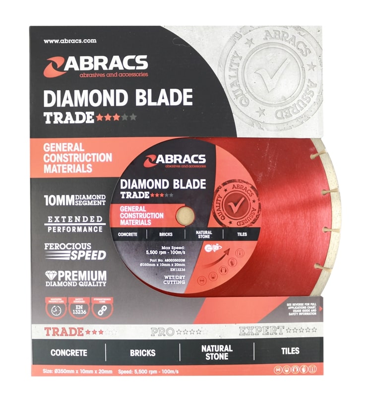 Abracs GCM Diamond Blade 350mm x 10mm x 20mm
