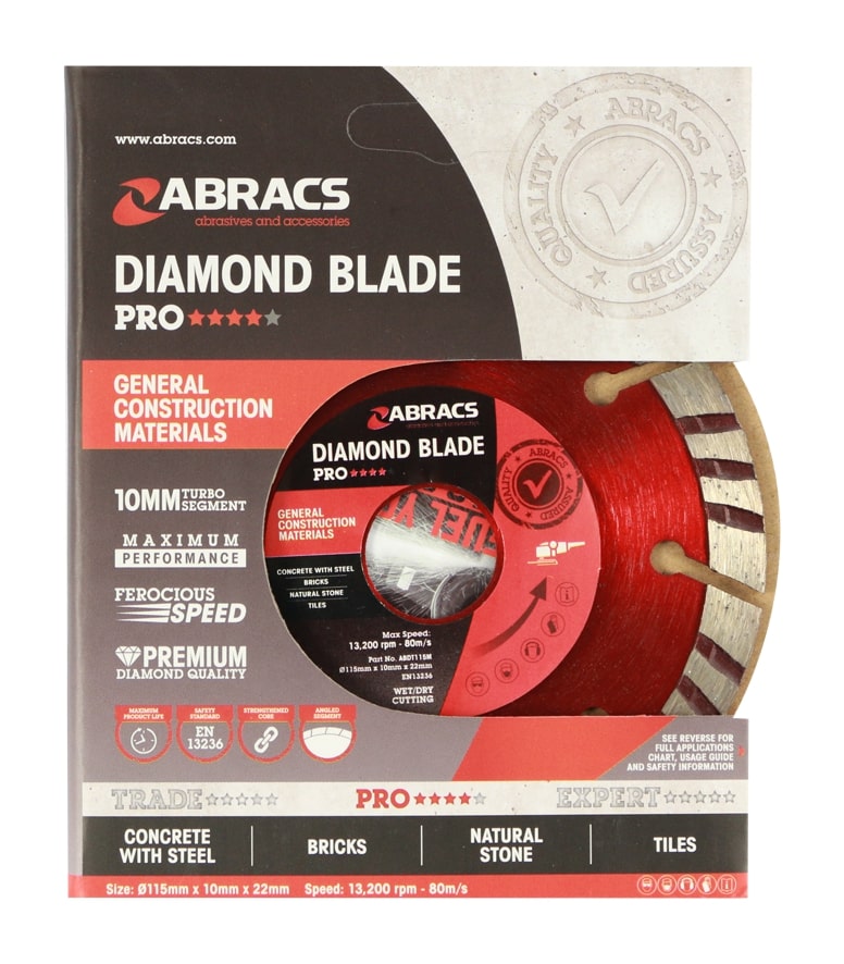 Abracs GCM Diamond Blade 115mm x 10mm x 22mm