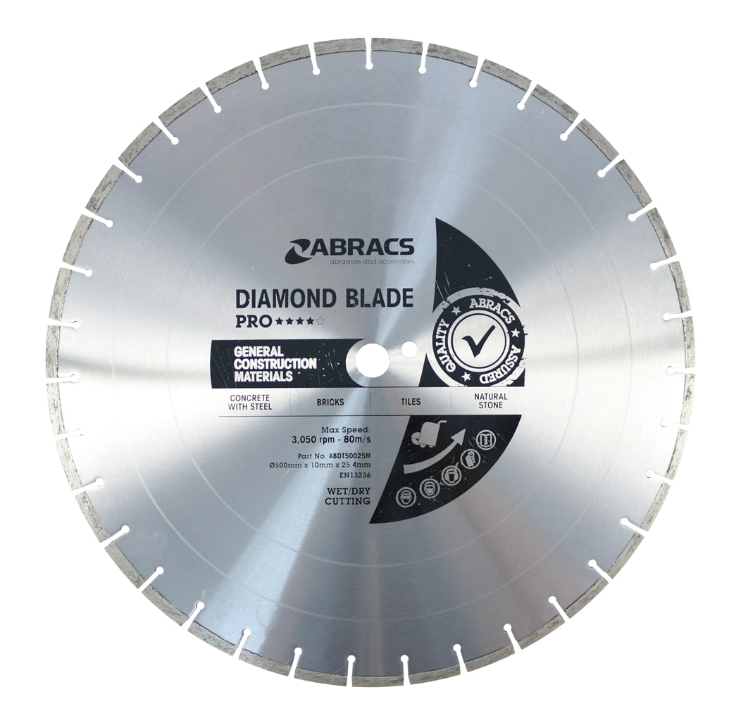 Abracs GCM Diamond Blade 500mm x 10mm x 25.4mm