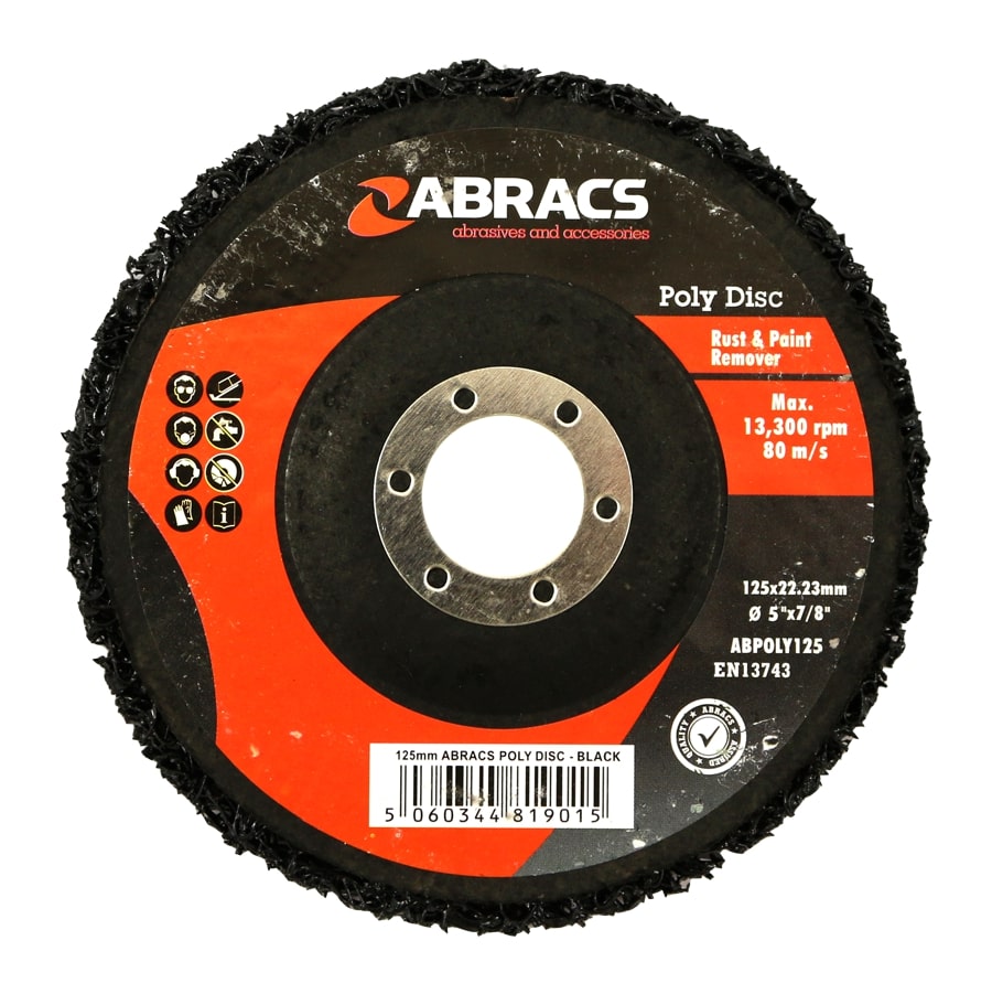 ABRACS  125mm ABRACS POLY DISC - BLACK
