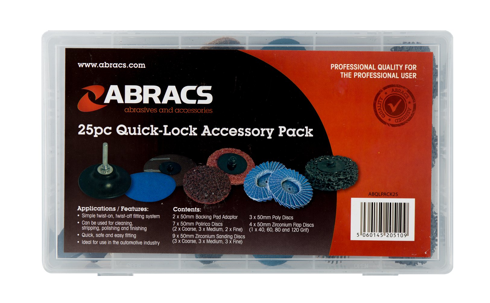 Abracs  25pc 50mm QUICK-LOCK ACCESSORY PACK 