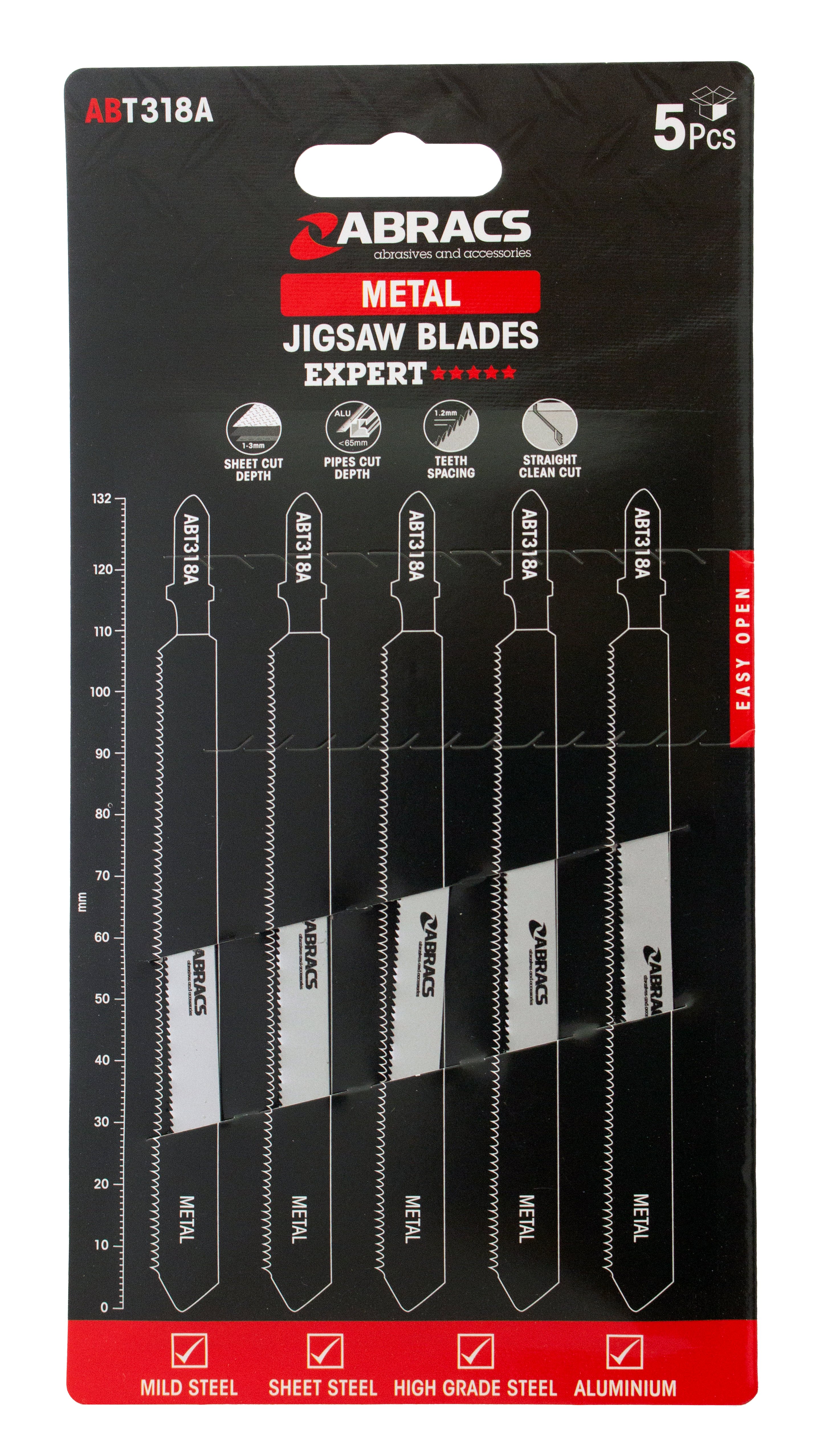Abracs  JIGSAW BLADE METAL T318A (5pcs) 