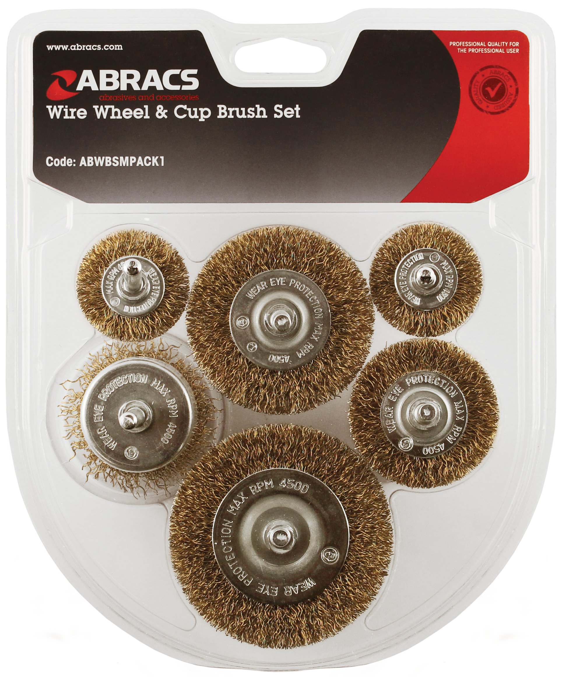 Abracs  6pc SPINDLE MOUNTED WIRE BRUSH PACK