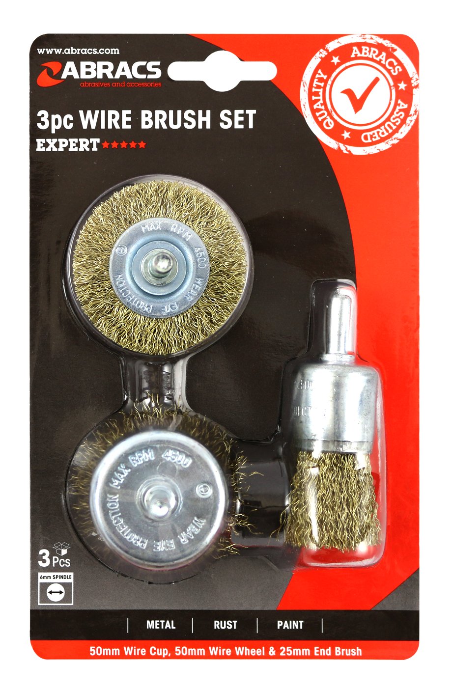 Abracs  3pc Wire Brush Set
