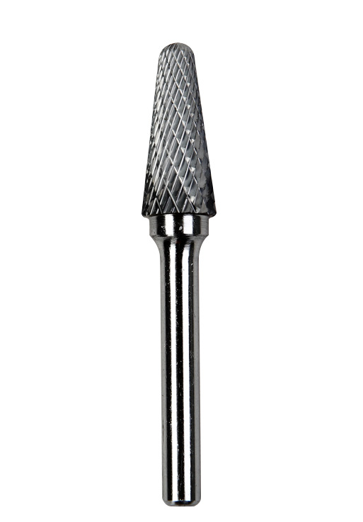 ABRACS  12 x 28 x 6mm Spindle Carbide Burr Ball nose cone