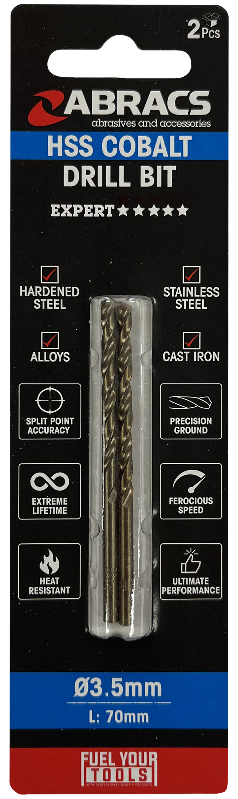 Abracs  3.5mm Cobalt (M35) HSS Drill Bit (10pc) 