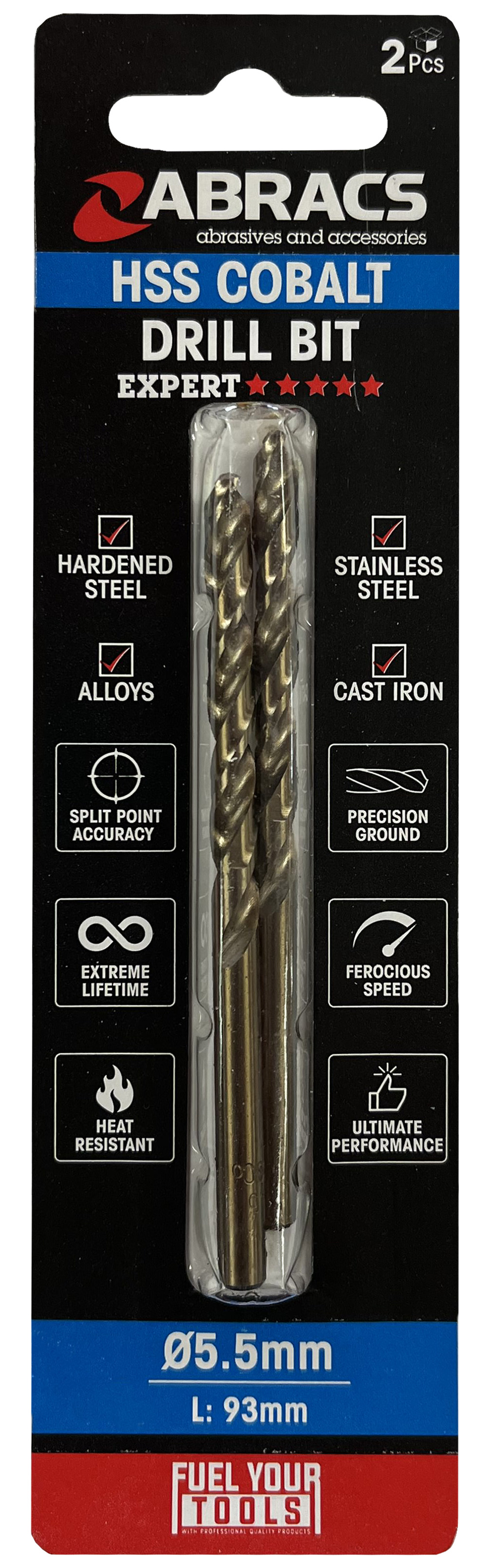 Abracs  5.5mm Cobalt (M35) HSS Drill Bit (10pc) 