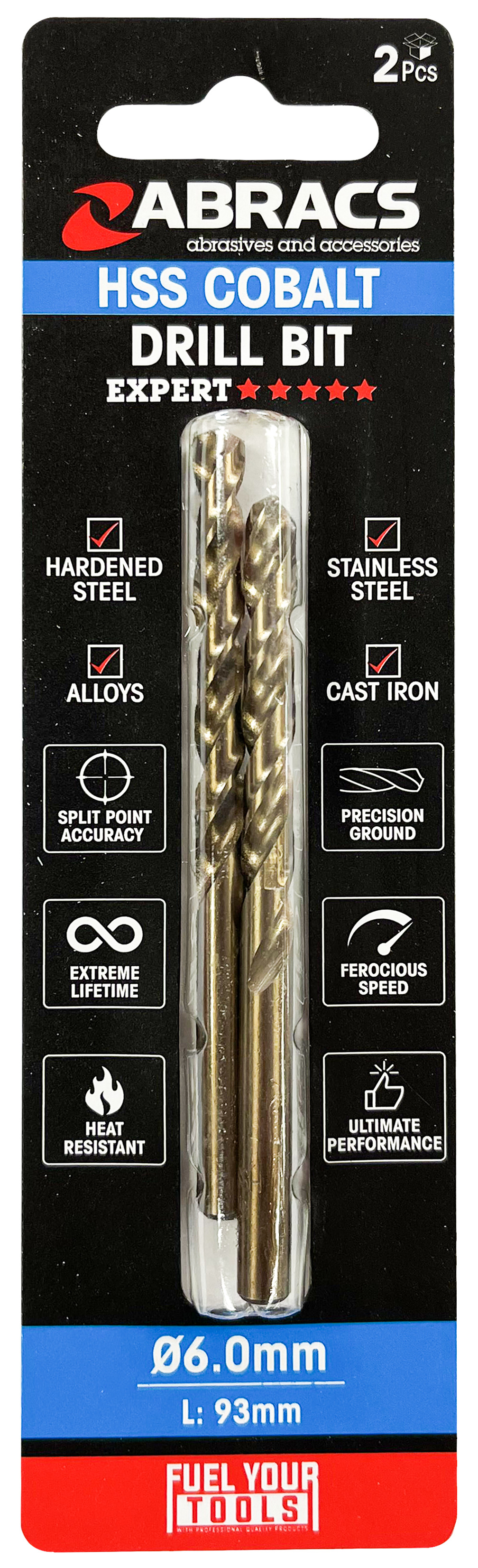 Abracs  6.0mm Cobalt (M35) HSS Drill Bit (10pc) 