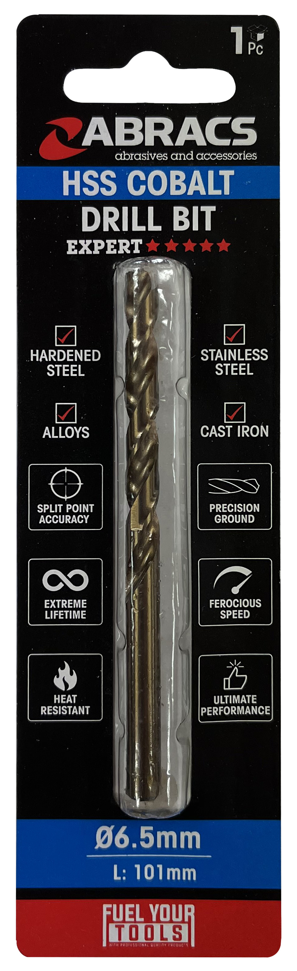 Abracs  6.8mm Cobalt (M35) HSS Drill Bit (10pc) 