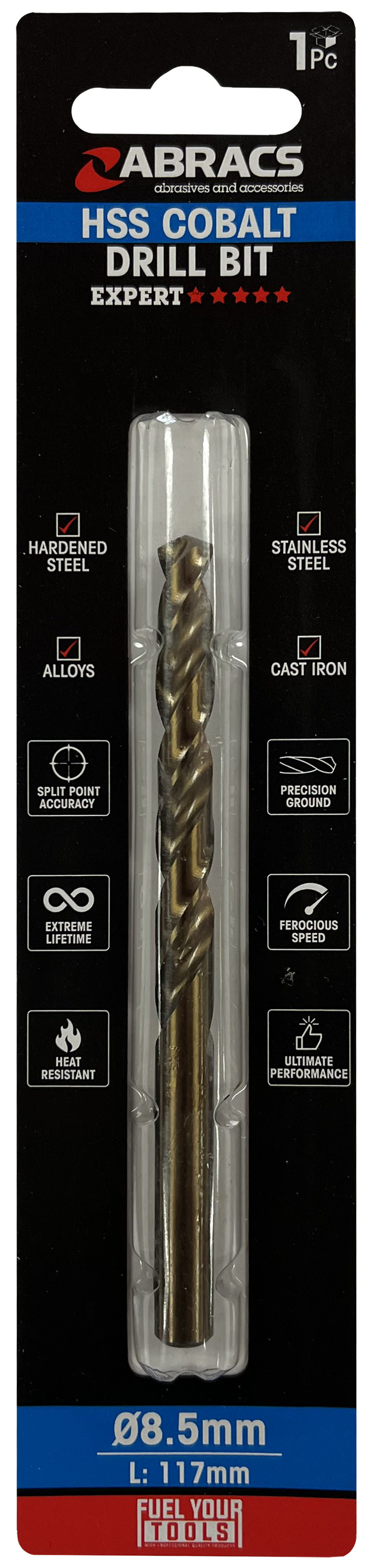 Abracs  8.8mm Cobalt (M35) HSS Drill Bit (5pc) 