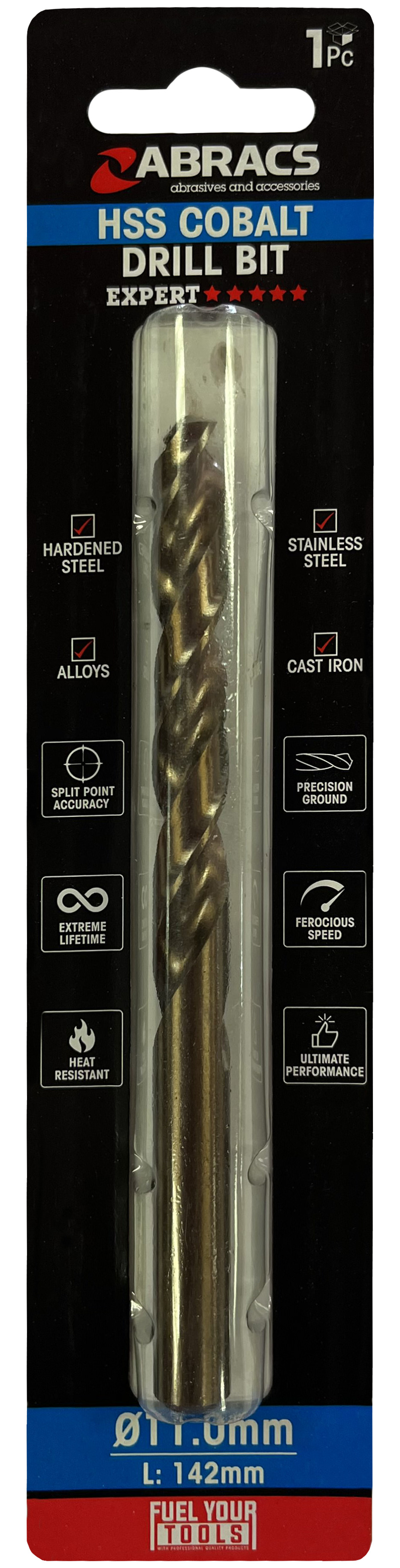 ABRACS  11.0mm Cobalt (M35) HSS Drill Bit (1pc)