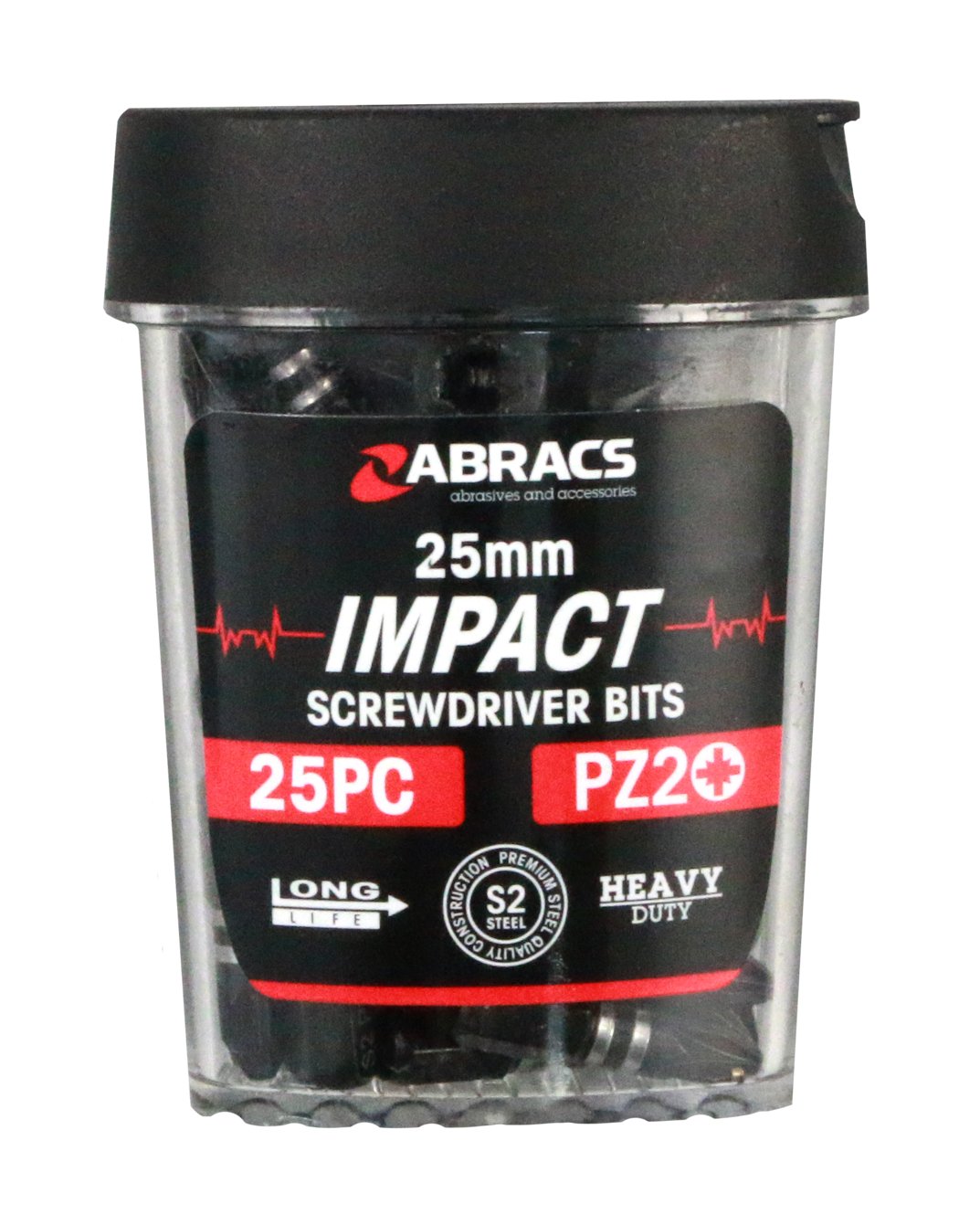 Abracs  25mm Impact S/D Bit - PZ2 (25pcs) 