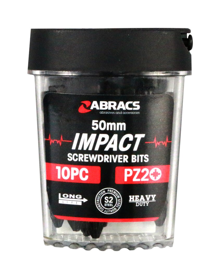 Abracs  50mm Impact S/D Bit - PZ2 (10pcs) 