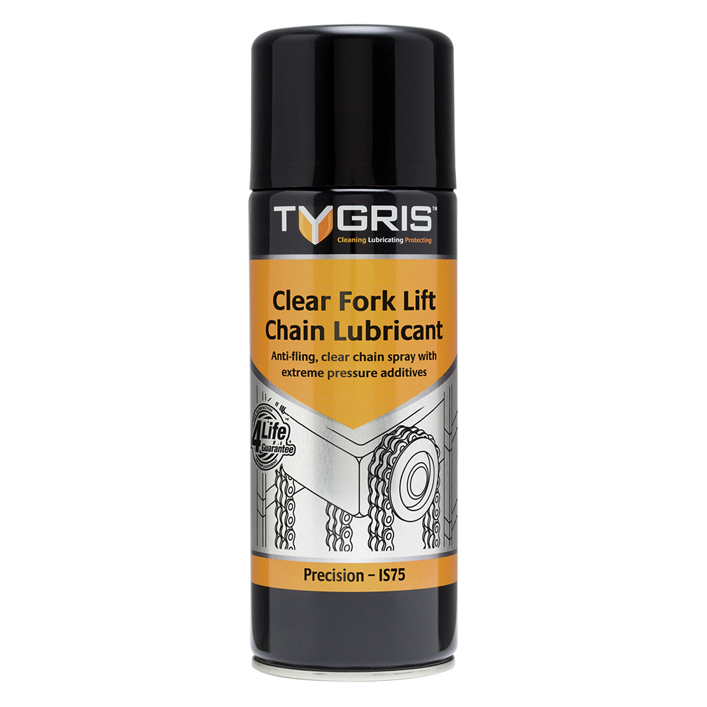 Tygris " PRECISION" Clear Forklift Chain Lubricant - 400 ml IS75 