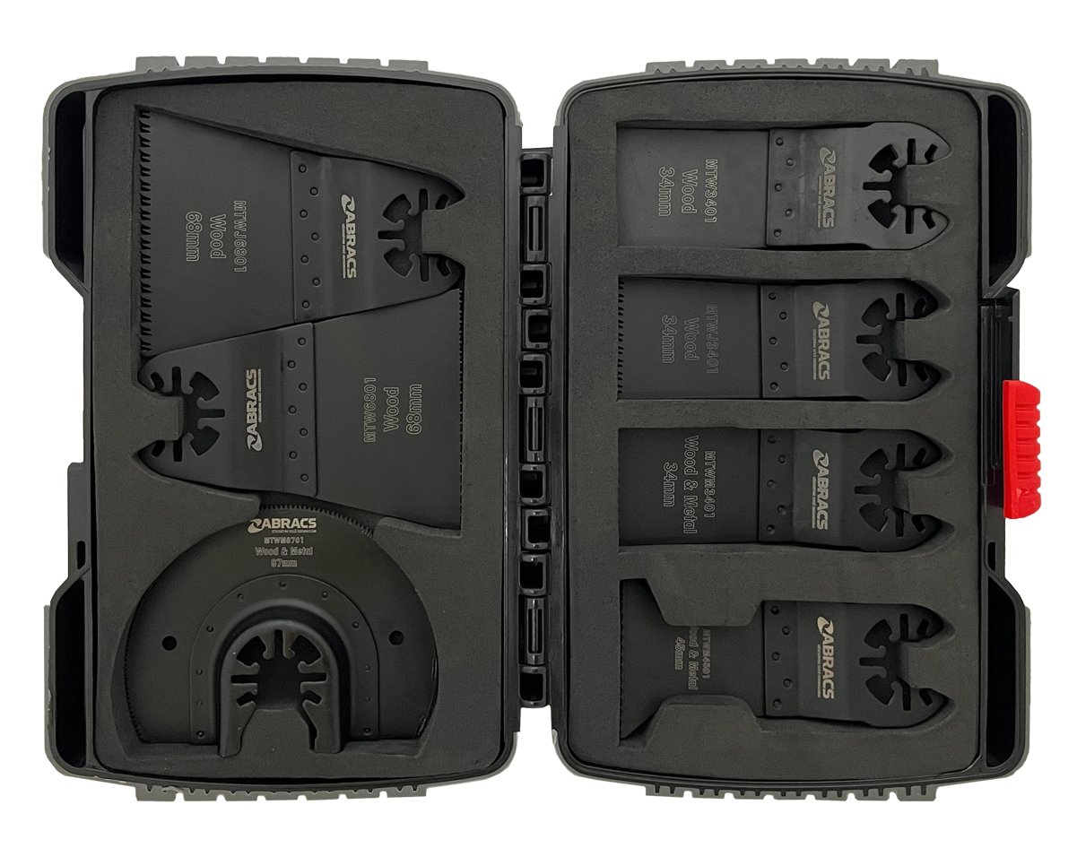 Abracs  8pc Multi-Tool Wood & Metal Blade Set (Case) 
