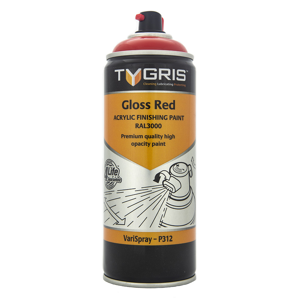 TYGRIS Gloss Red Paint (RAL3000) - 400 ml P312 