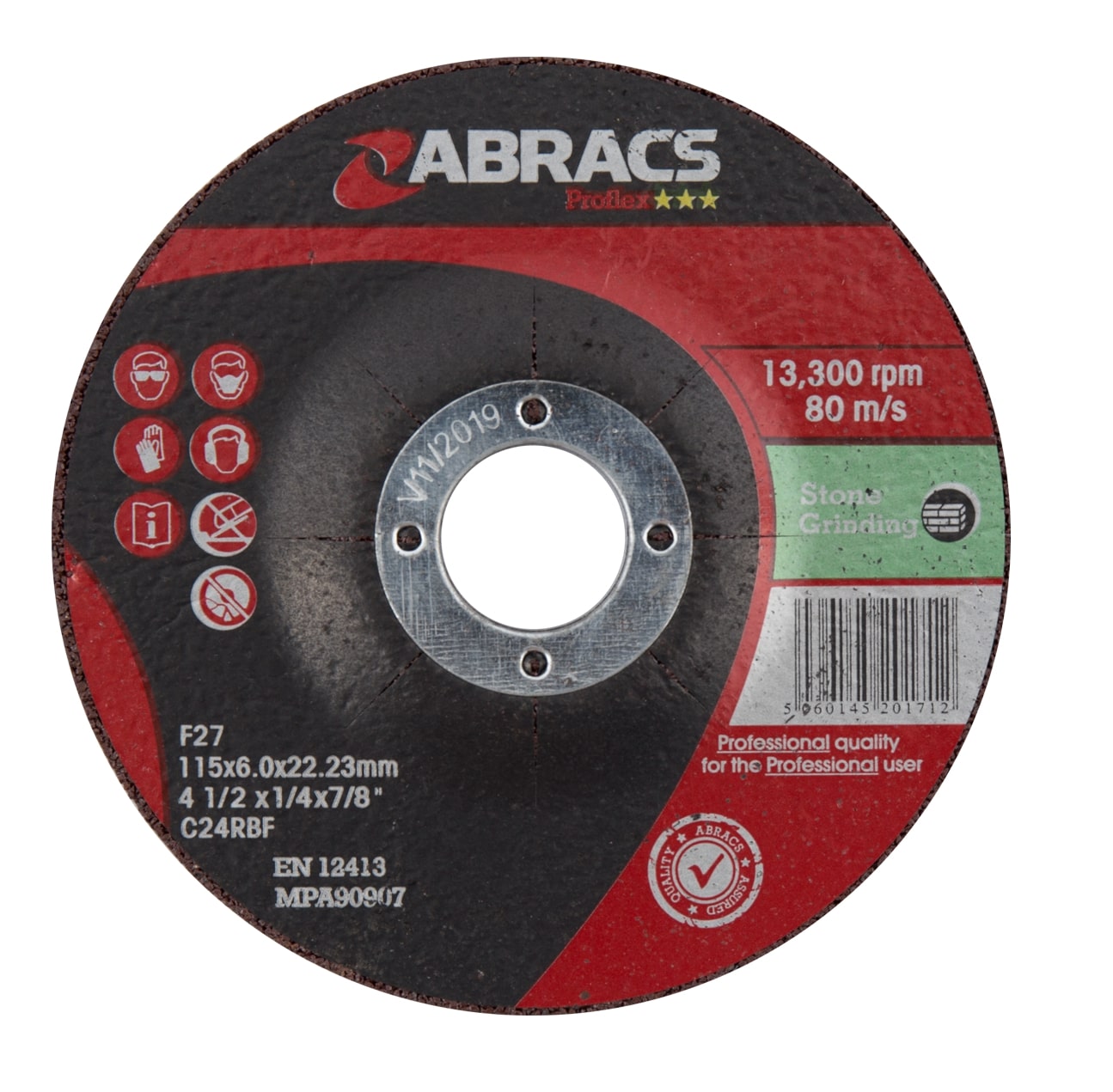 Abracs  PROFLEX 115mm x 6mm x 22mm DPC STONE Grinding Disc