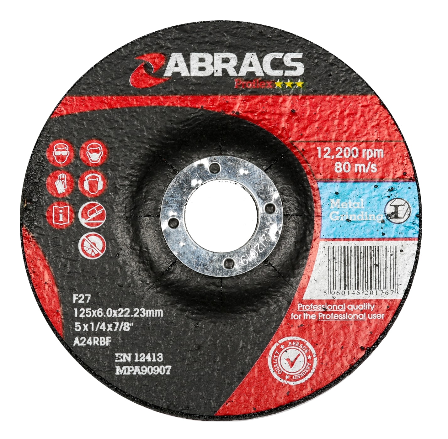 Abracs  PROFLEX 125mm x 6mm x 22mm DPC METAL Grinding Disc