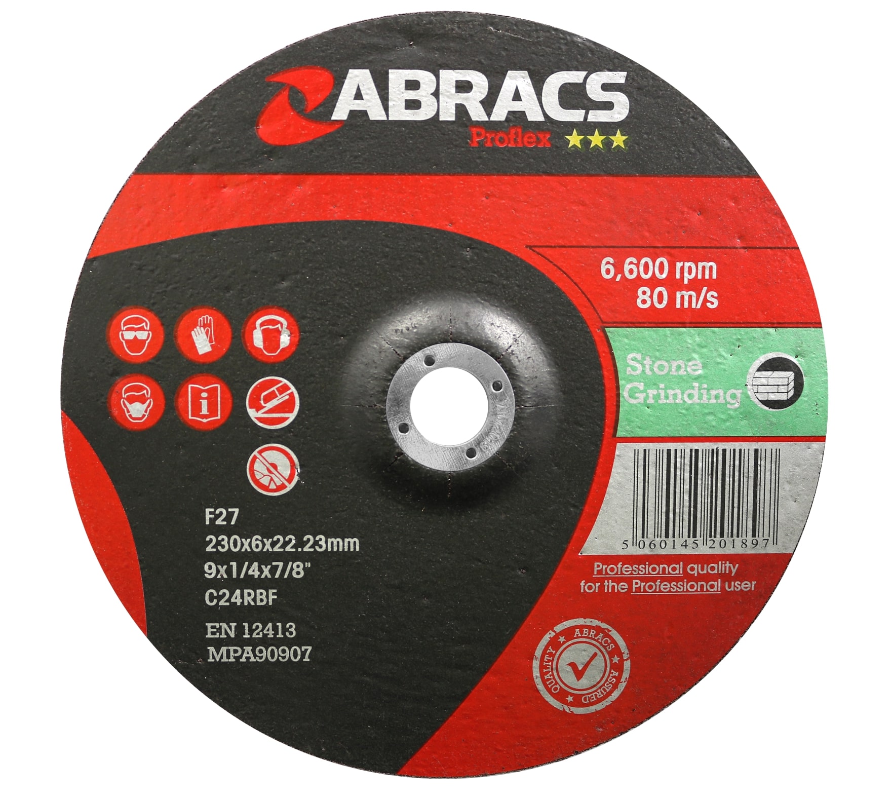 Abracs  PROFLEX 230mm x 6mm x 22mm DPC STONE Grinding Disc