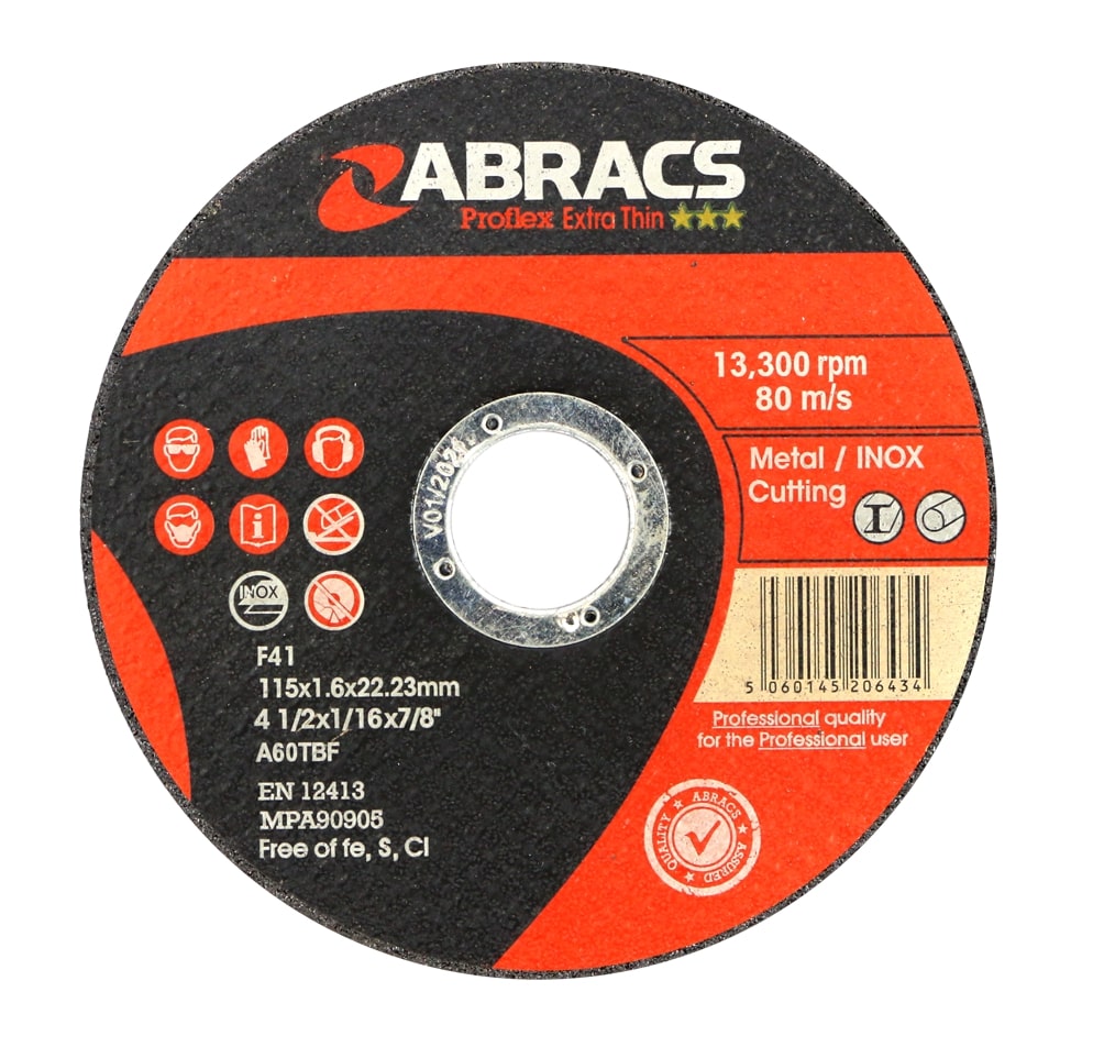 Abracs  PROFLEX EXTRA THIN 115mm x 1.6mm INOX Cutting Disc