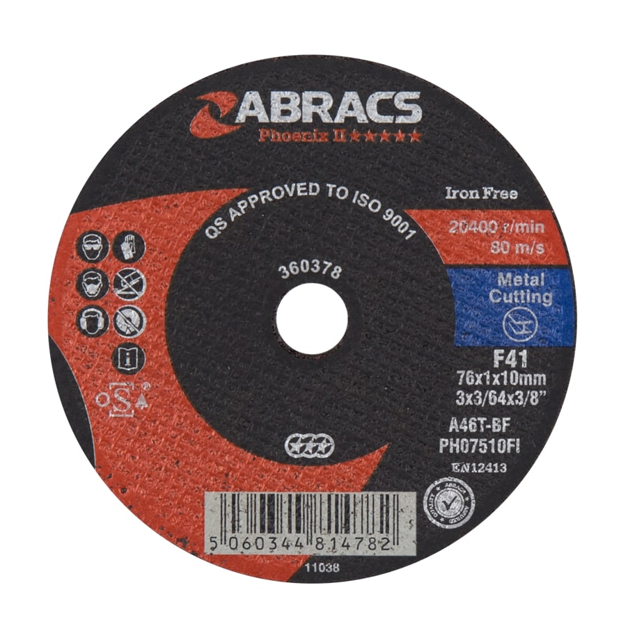 Abracs  75mm x 1.0mm x 10mm PHOENIX II Cutting Disc