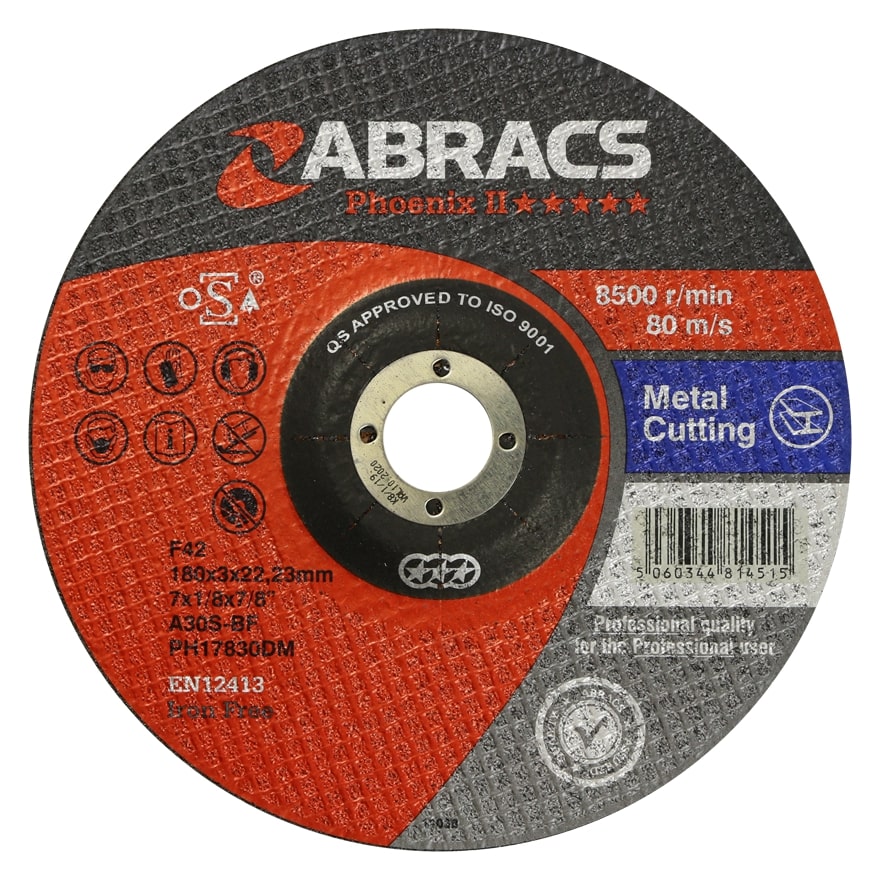 Abracs  PHOENIX II 178mm x 3mm x 22mm DPC METAL Cutting Disc