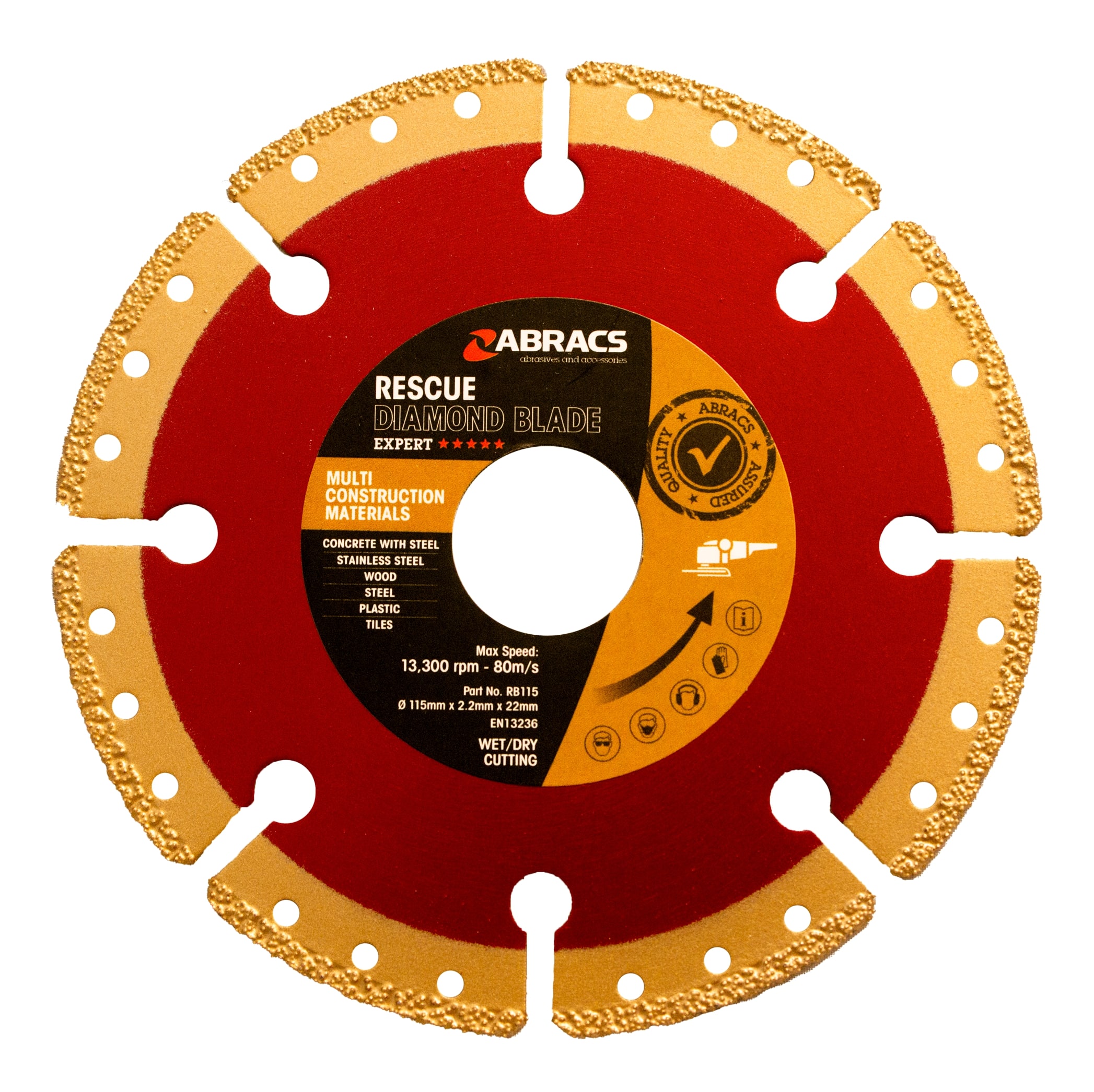 Abracs  115mm x 22mm Rescue Blade 