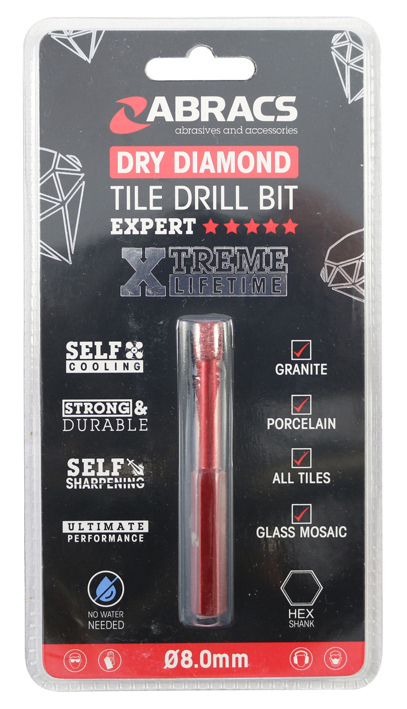Abracs  Diamond Tile Drill Bit - 8mm 