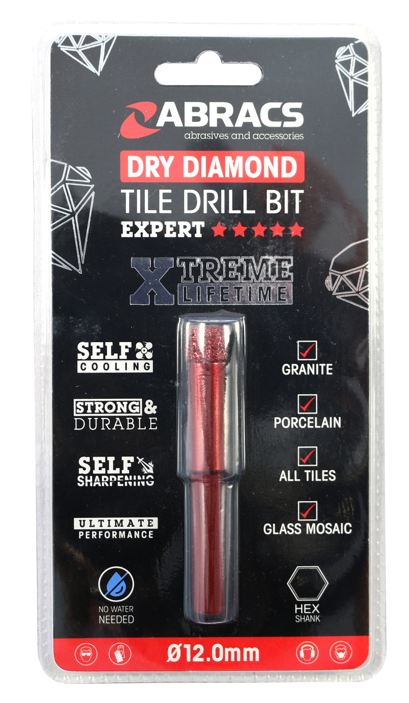Abracs  Diamond Tile Drill Bit - 12mm 