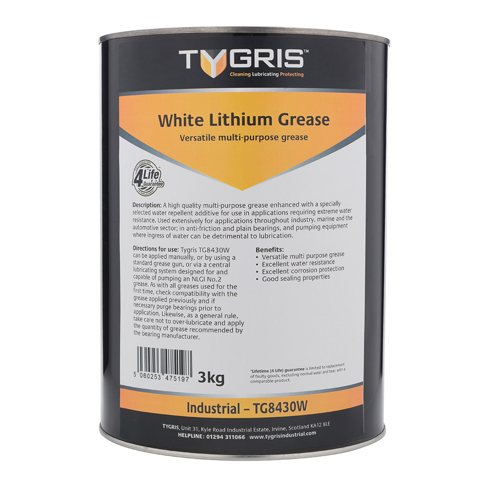 TYGRIS White Lithium Grease - 3 Kg TG8430W 