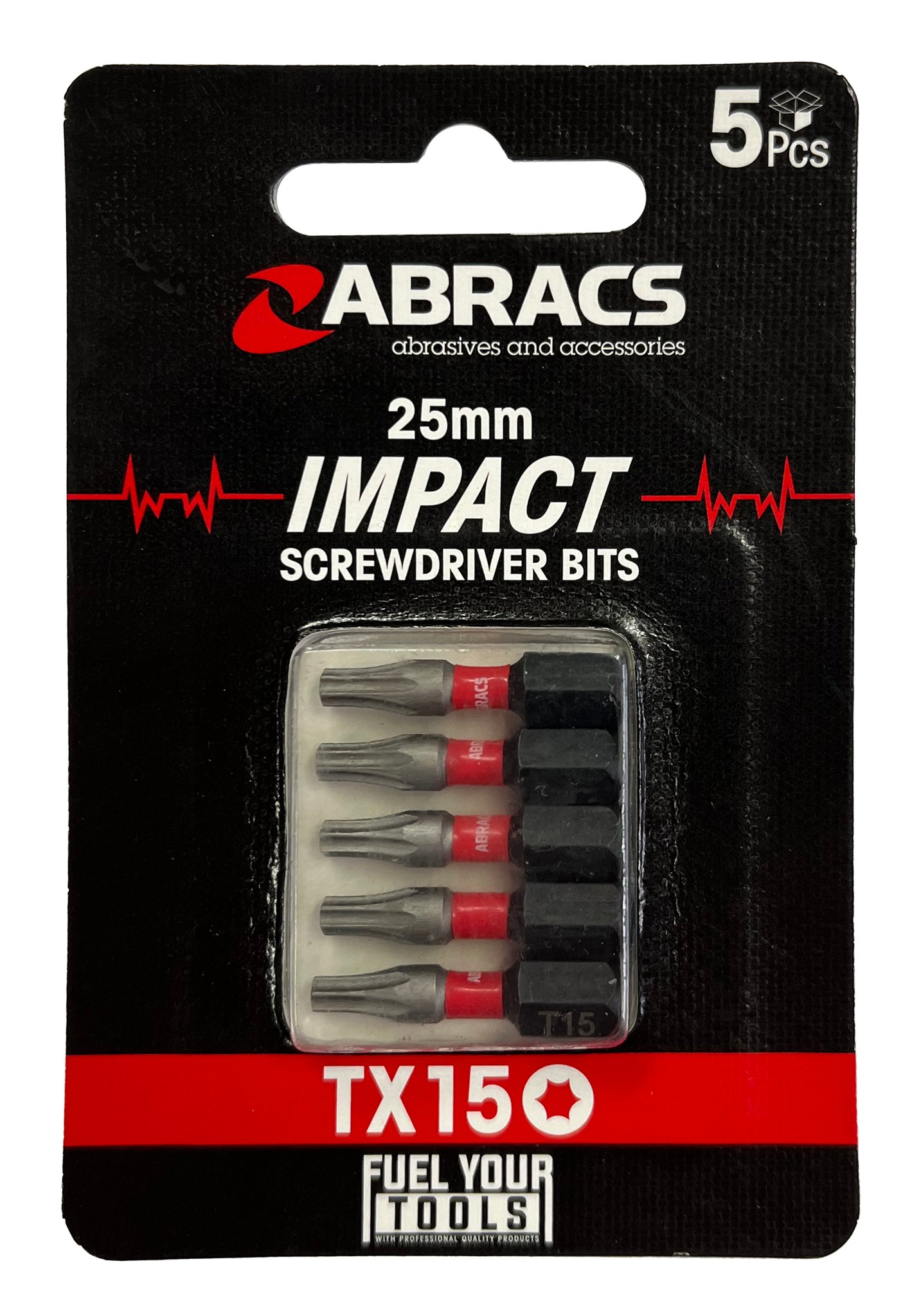 Abracs  25mm IMPACT S/D BIT - TX15 (5PC) TORX