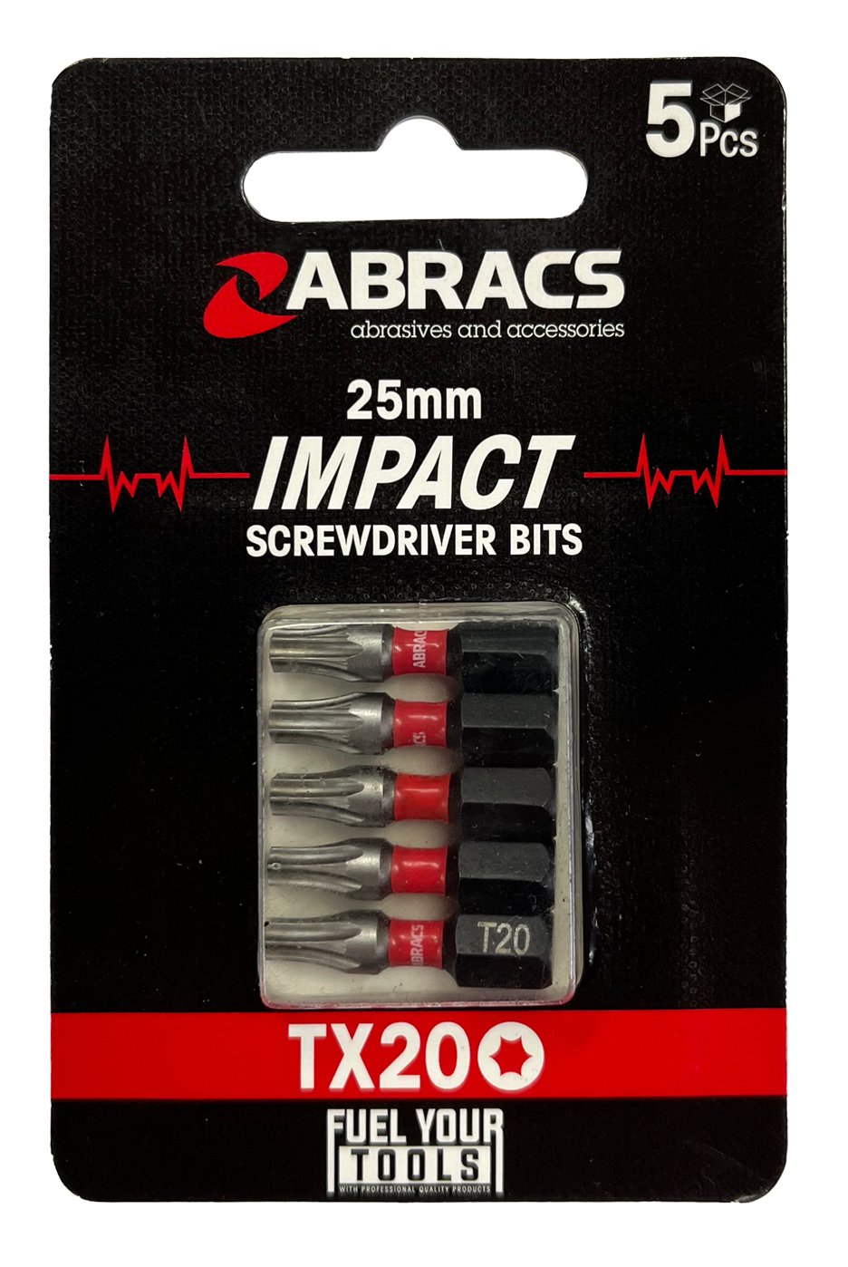 Abracs  25mm IMPACT S/D BIT - TX20 (5PC) TORX