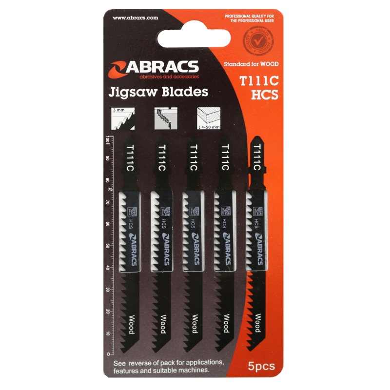 Abracs  JIGSAW BLADE WOOD T111C (5pcs) 