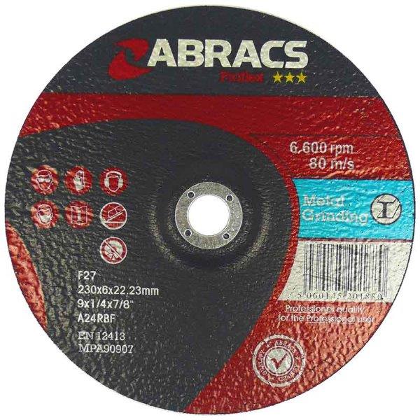 Abracs  PROFLEX 125mm x 6mm x 22mm DPC METAL GRINDING DISCS
